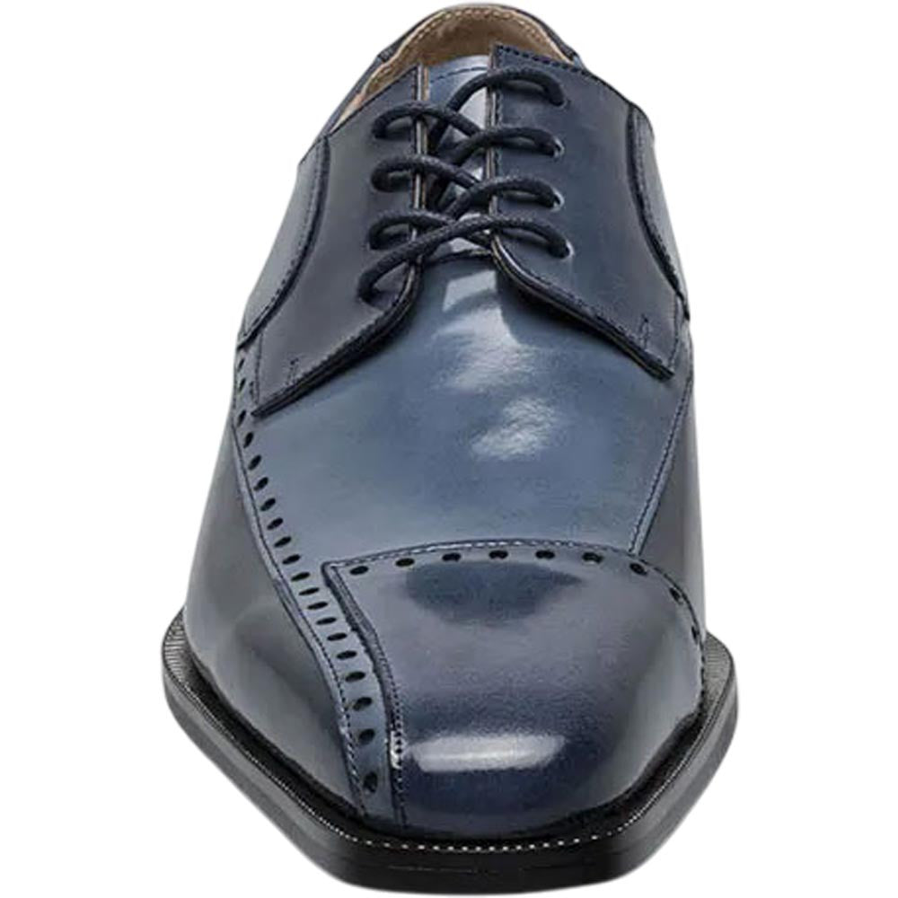 Stacy Adams Blue Multi PLAZA Modified Cap Toe Oxford