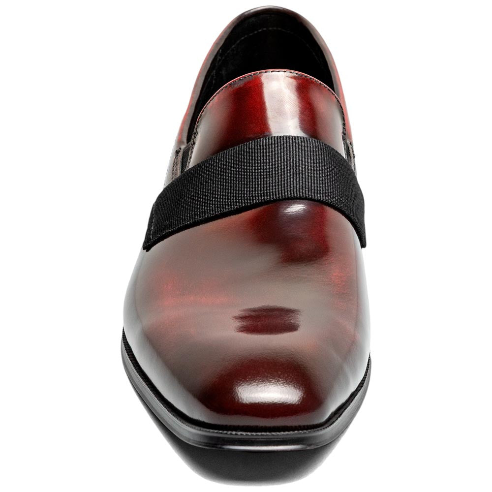 Florsheim Men's Hi Gloss Patent Leather Strap Burgundy Loafer Tux