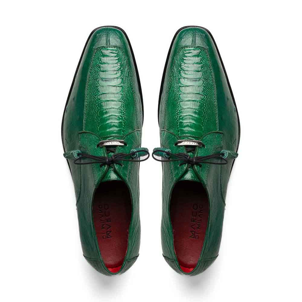 Marco Di Milano Andretti Dress Green Ostrich Leg Shoes
