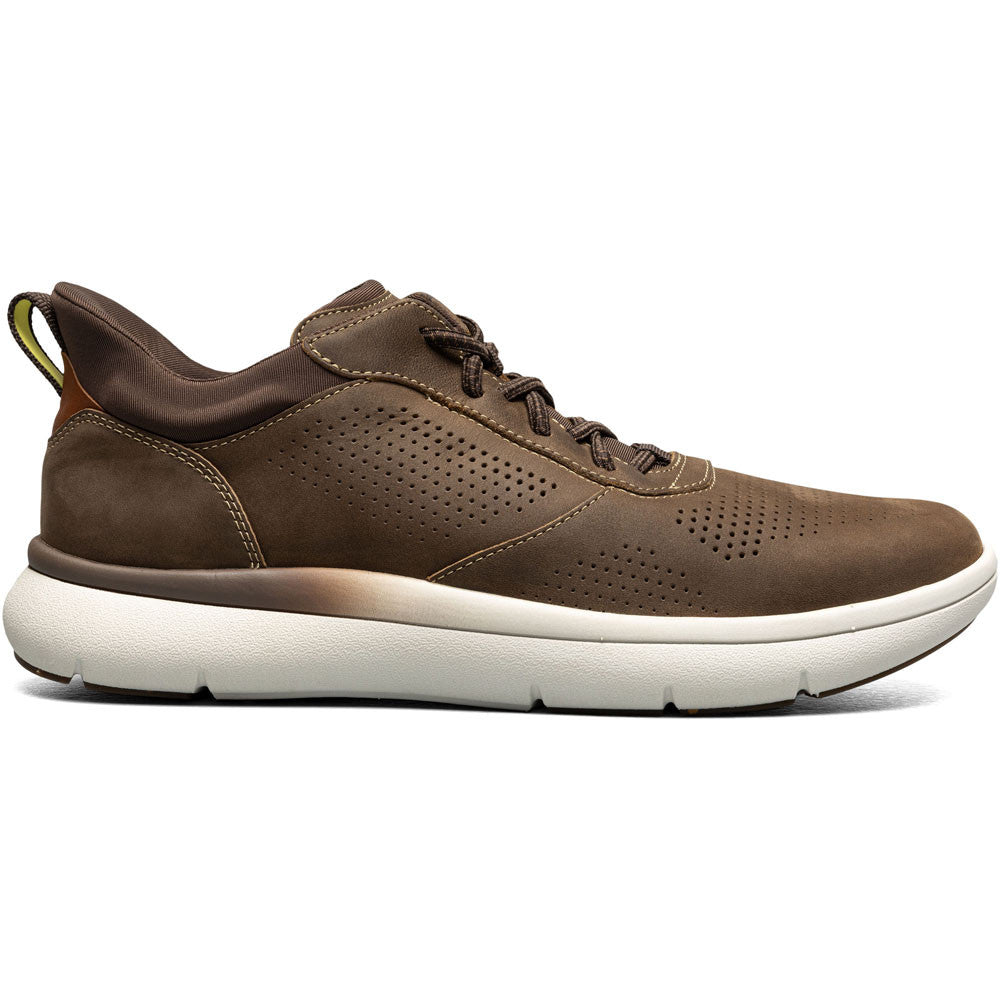 Fleet Perf Toe Elastic Lace No-Tie Sneaker | Florsheim Casual Sneaker in Brown