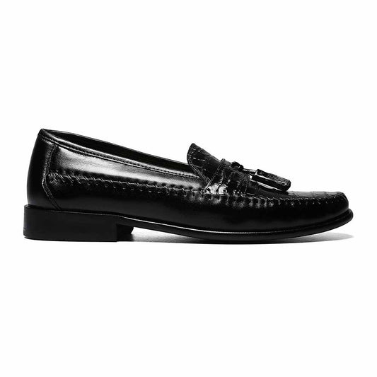 Florsheim Pisa Black Moc Toe Tassel Loafer