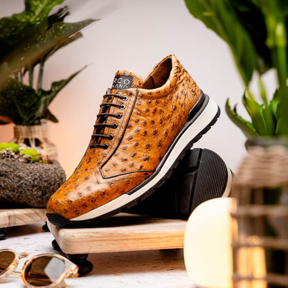 Marco Di Milano SCANNO Ostrich Antique Paja Fashion Sneakers