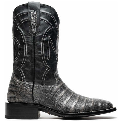 Tucson Genuine Caiman Belly Skin Stone Gray Cowboy Boot | Marco Di Milano Western Boots