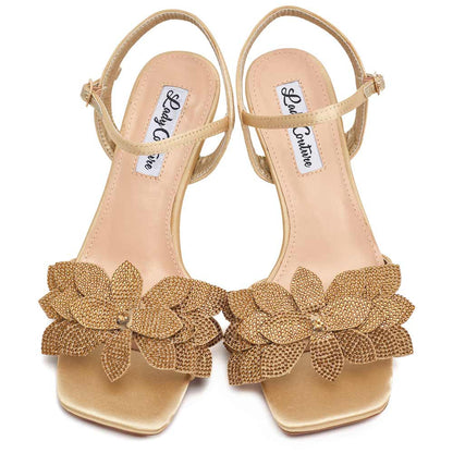 Lady Couture Lori Sandal 2” Heel in Gold