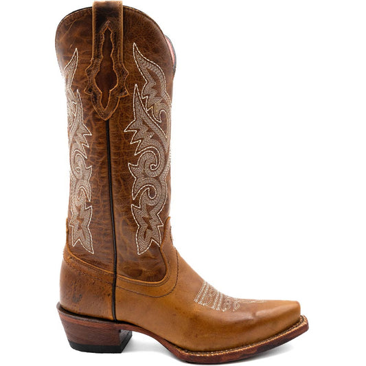 Ferrini Women's Mae Brown Snipped Toe Western Boot