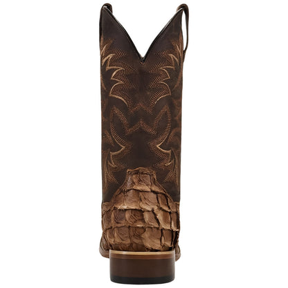 Dan Post Men's Marc Tan Chocolate Genuine Pirarucu Western Cowboy Boot