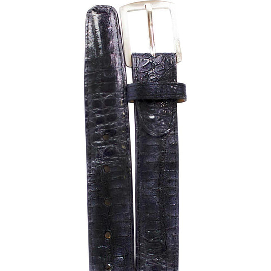 Belvedere Men's Navy Crocodile Belt