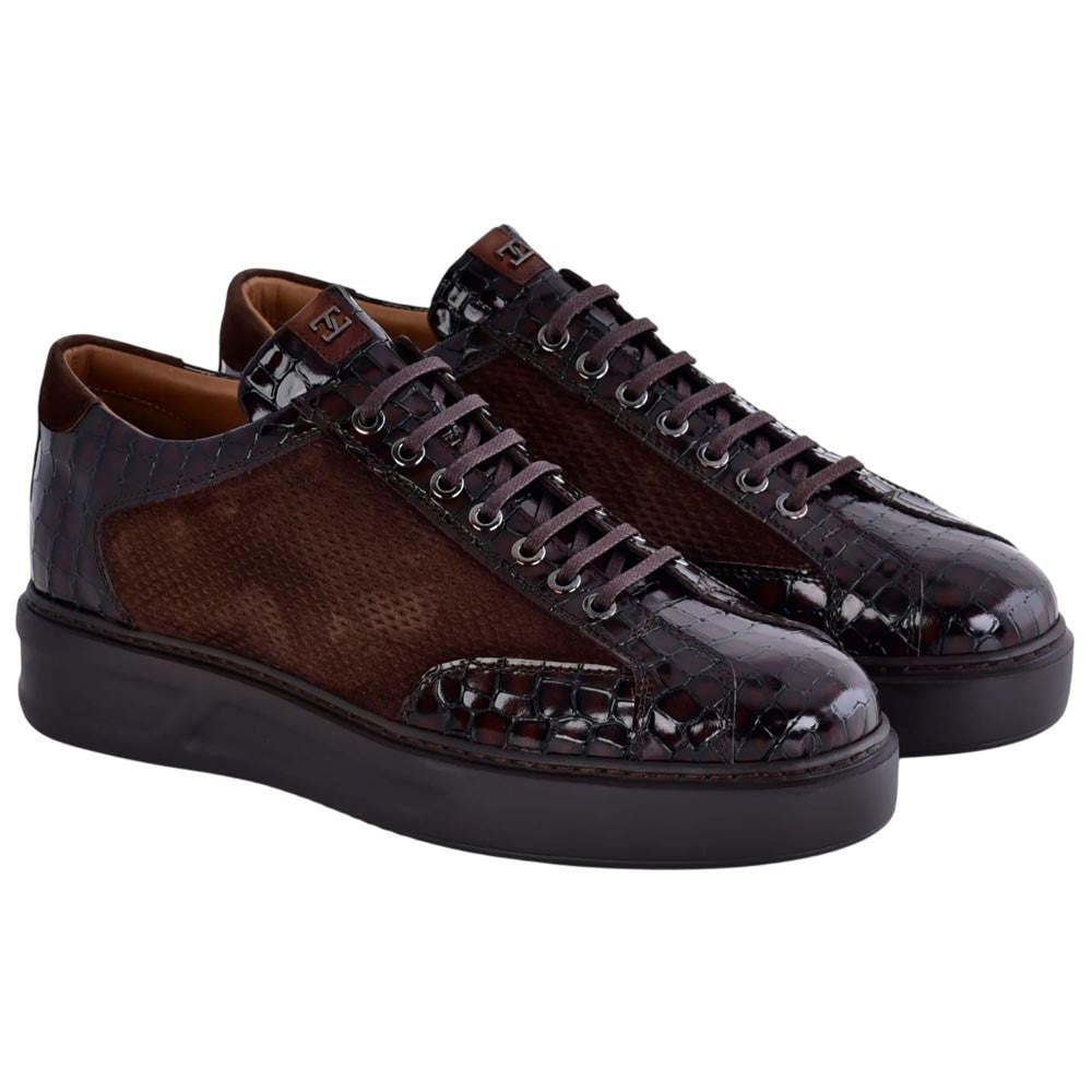 Corrente Men's Fashion Sneaker - Brown