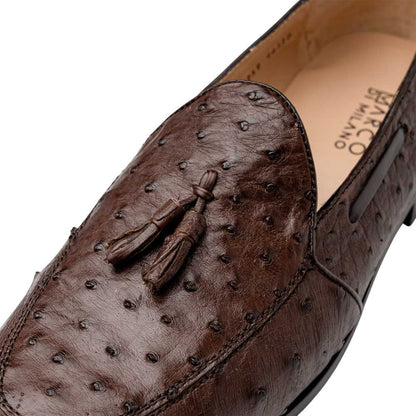 Marco Di Milano Aubiere Brown Ostrich Loafers