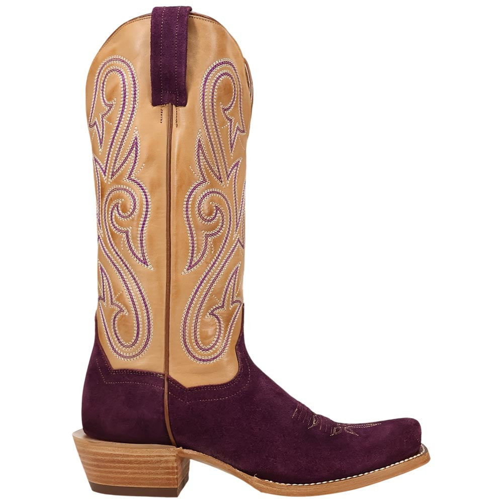 Dan Post Lanessa Purple Women's Leather Western Boots