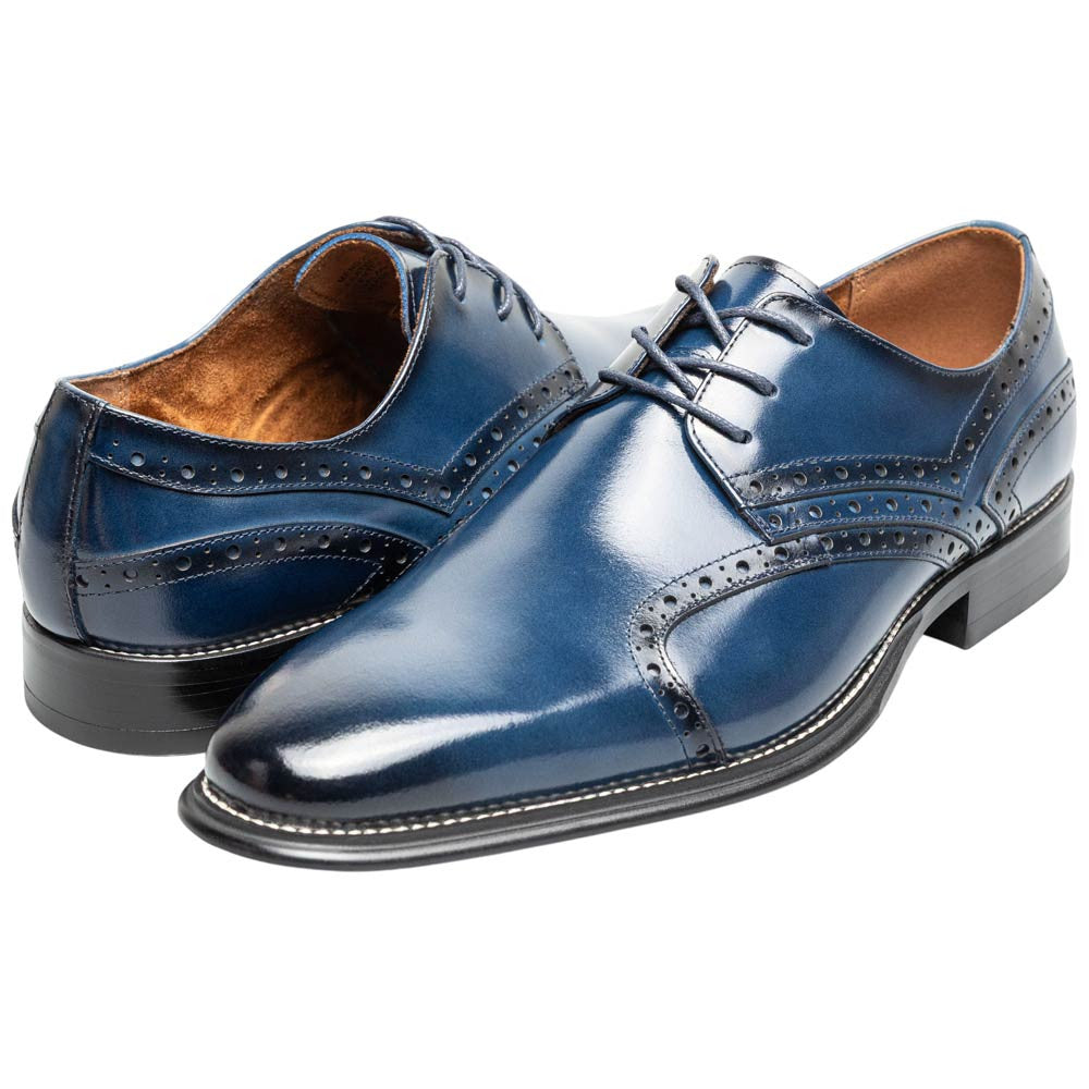 Stacy Adams Alistair Plain Toe Ornament Slip-On - Cobalt