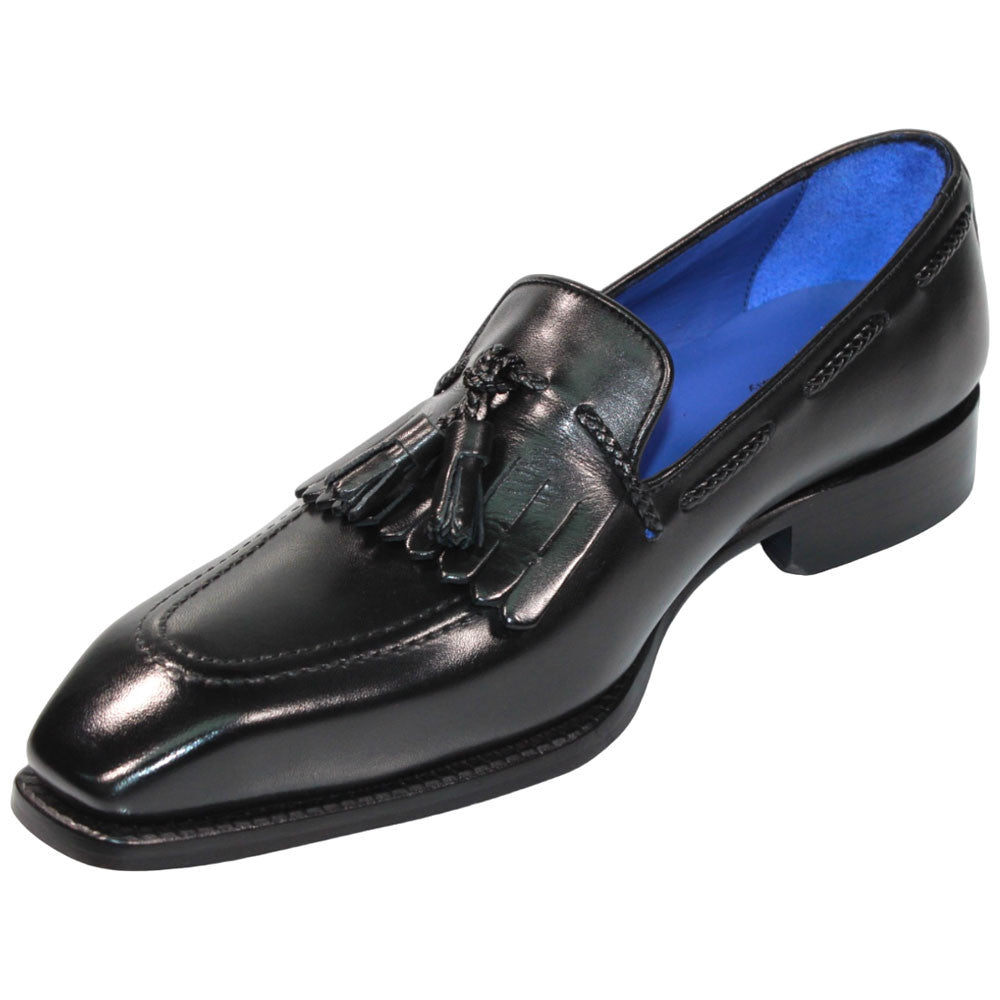 EMILIO FRANCO Tommaso Black Calf-Skin Leather Loafers