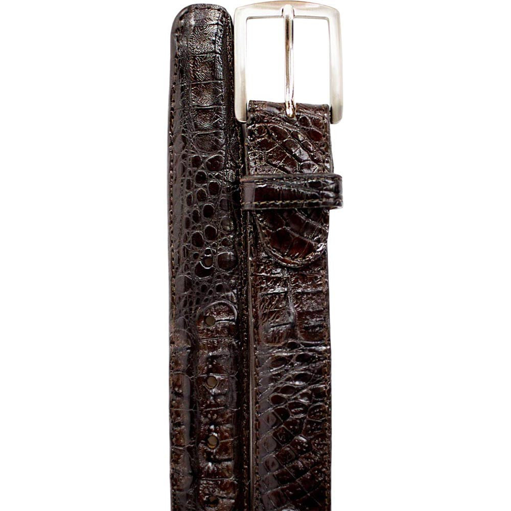 Belvedere Men's Brown Crocodile Belt