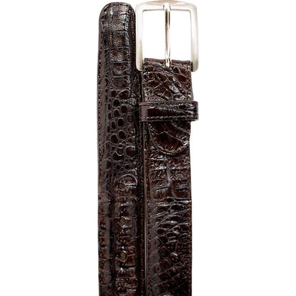 Belvedere Men's Brown Crocodile Belt