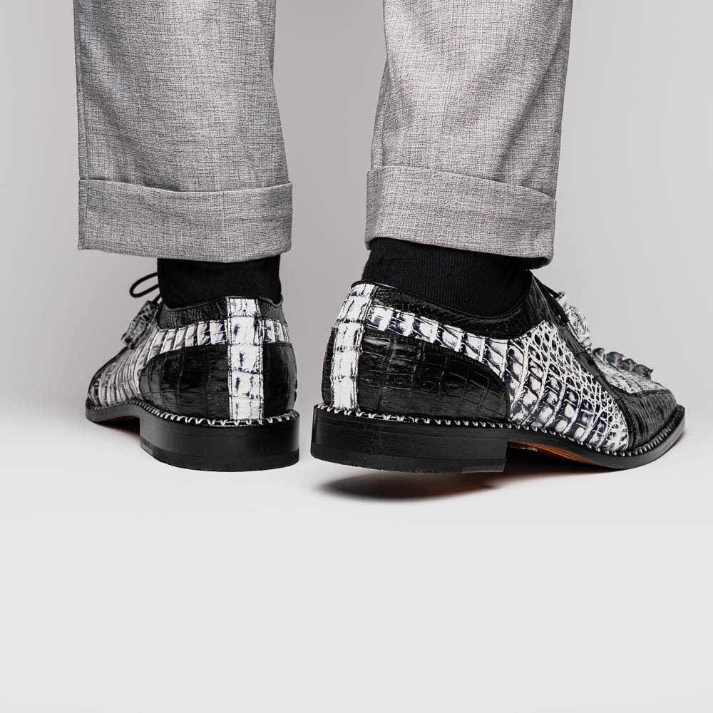 Caribe Men’s Genuine Hornback Caiman Crocodile Dress Derby | Marco Di Milano