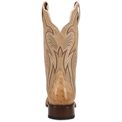 Dan Post Reese Tan Women's Full Quill Ostrich Western Boots