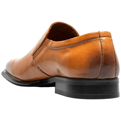 Stacy Adams Alistair Plain Toe Ornament Slip-On – Tan