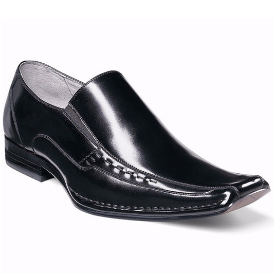 Stacy Adams Templin Black Bike Toe Slip-On Loafers