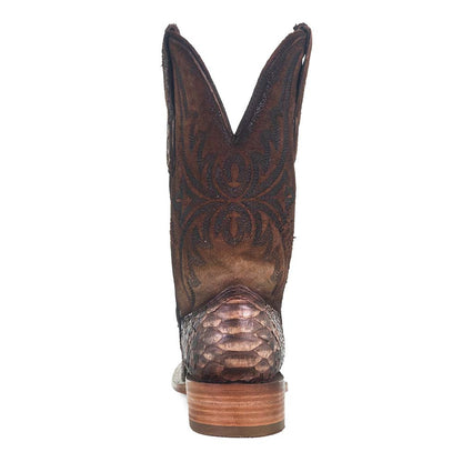 Corral Men's Wide Square Toe Brown Python & Lamb Boots