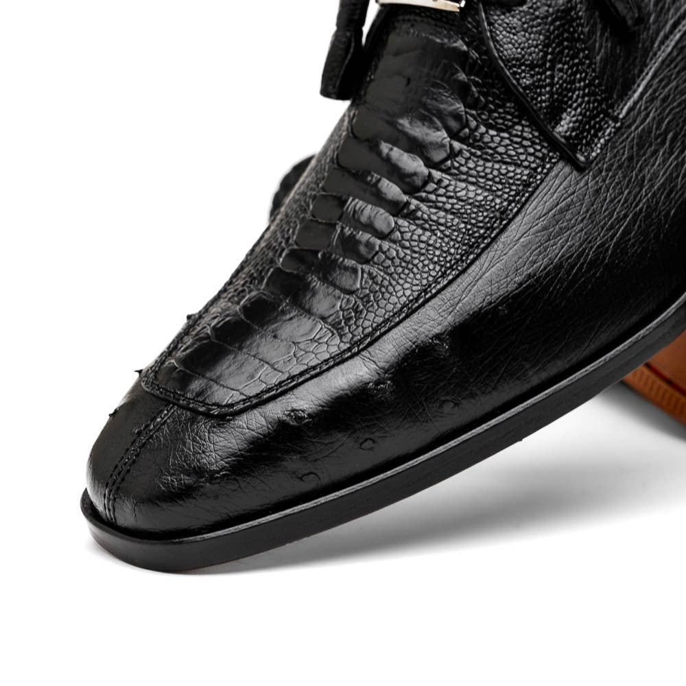 Andretti Black Men’s Genuine Ostrich Leg Dress Derby | Marco Di Milano