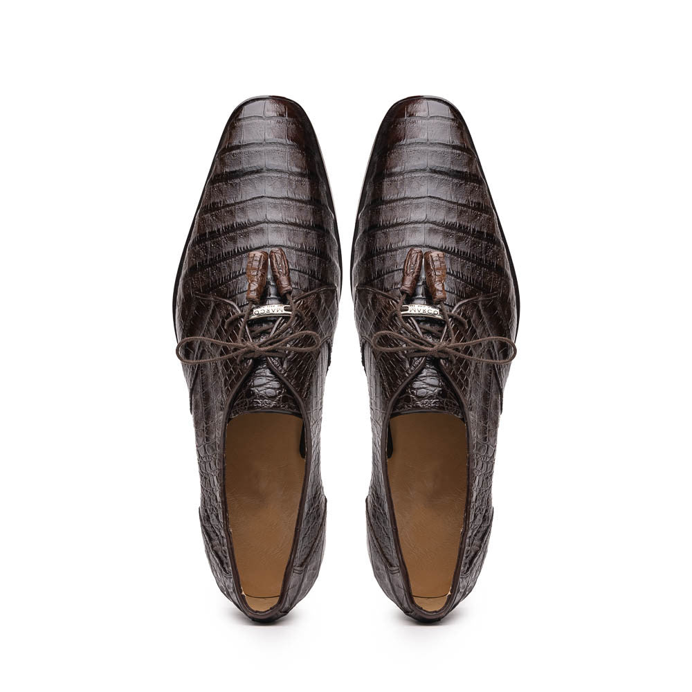 Marco Di Milano Lacio Derby Brown Caiman Shoes
