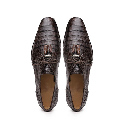Marco Di Milano Lacio Derby Brown Caiman Shoes