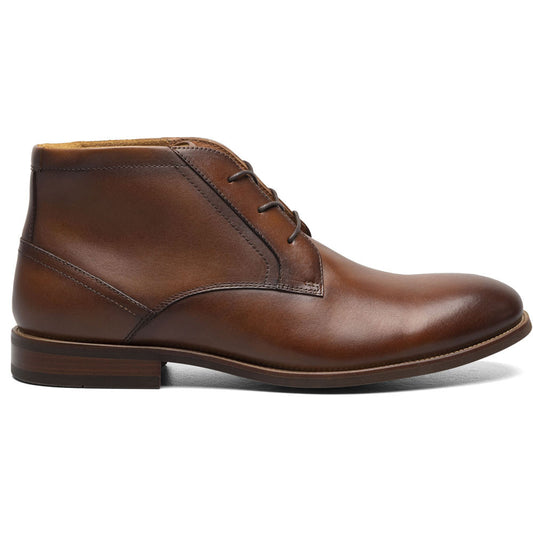 Florsheim Rucci Plain Toe Cognac Chukka Boots
