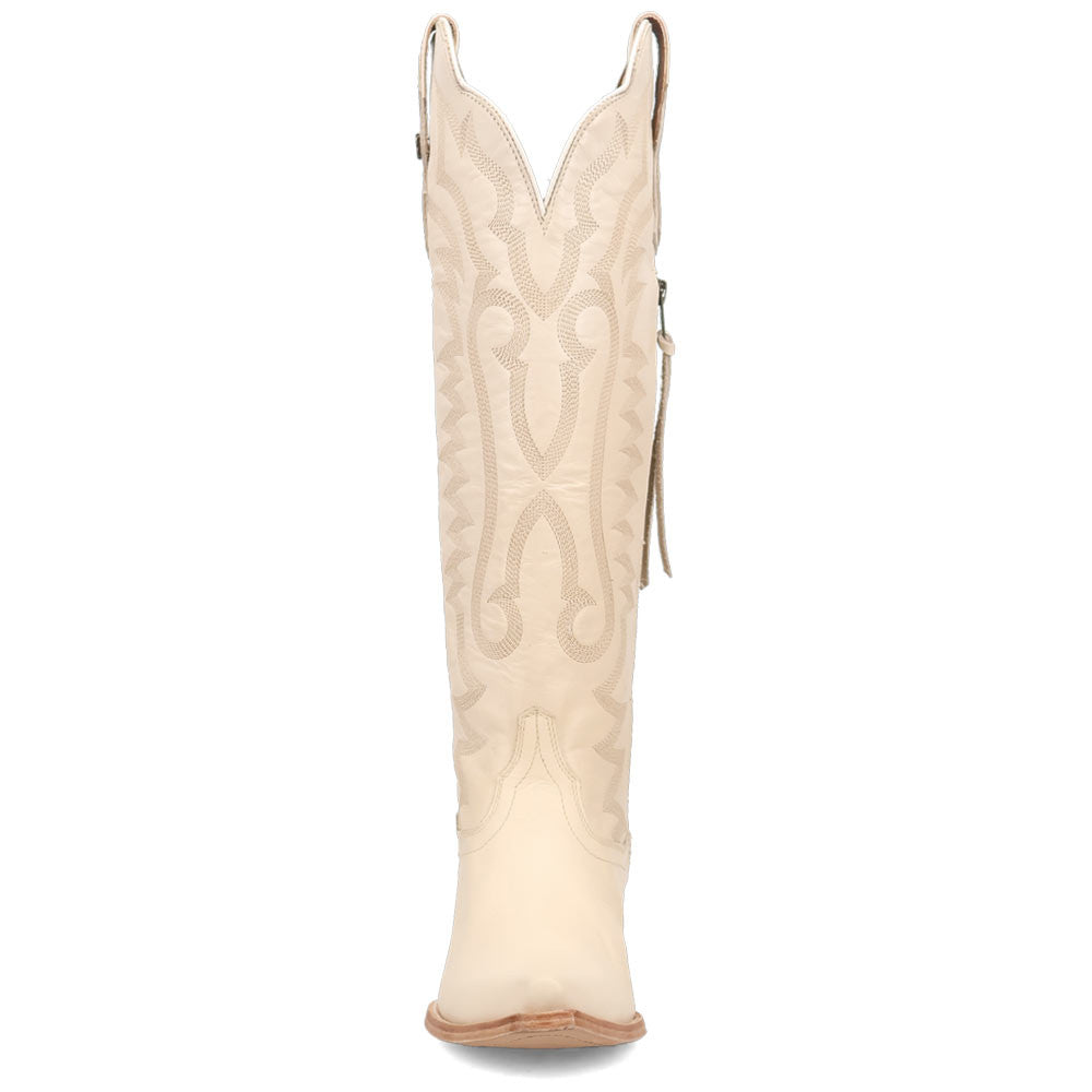 Dan Post Heartland Bone Leather Snip Toe Zipper Western Cowgirl Boots