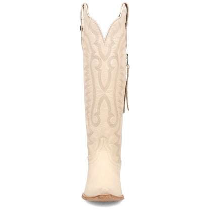Dan Post Heartland Bone Leather Snip Toe Zipper Western Cowgirl Boots