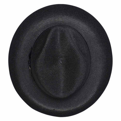 Dobbs Harrod Florentine Milan Straw Hat in Black