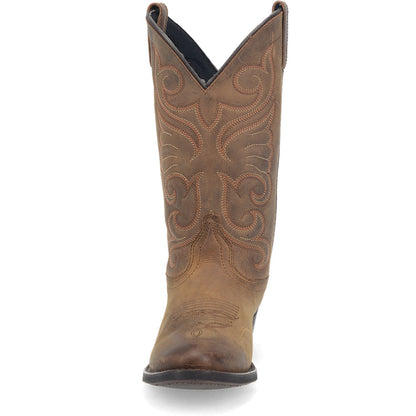 Laredo Bridget Tan Leather Round Toe Western Cowgirl Boots (USA Women Size)
