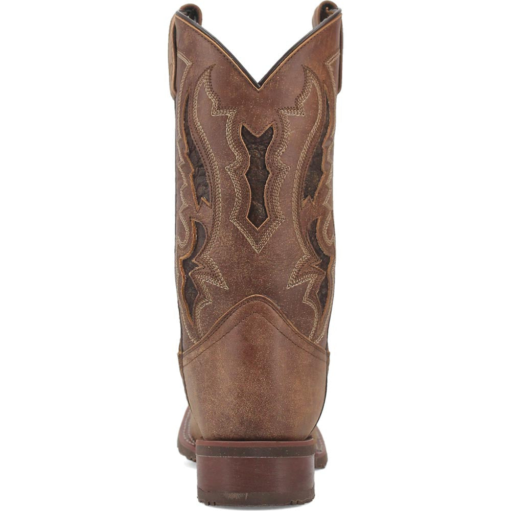 Laredo Martie Tan Leather Square Toe Western Cowboy Boots (USA Men Size)