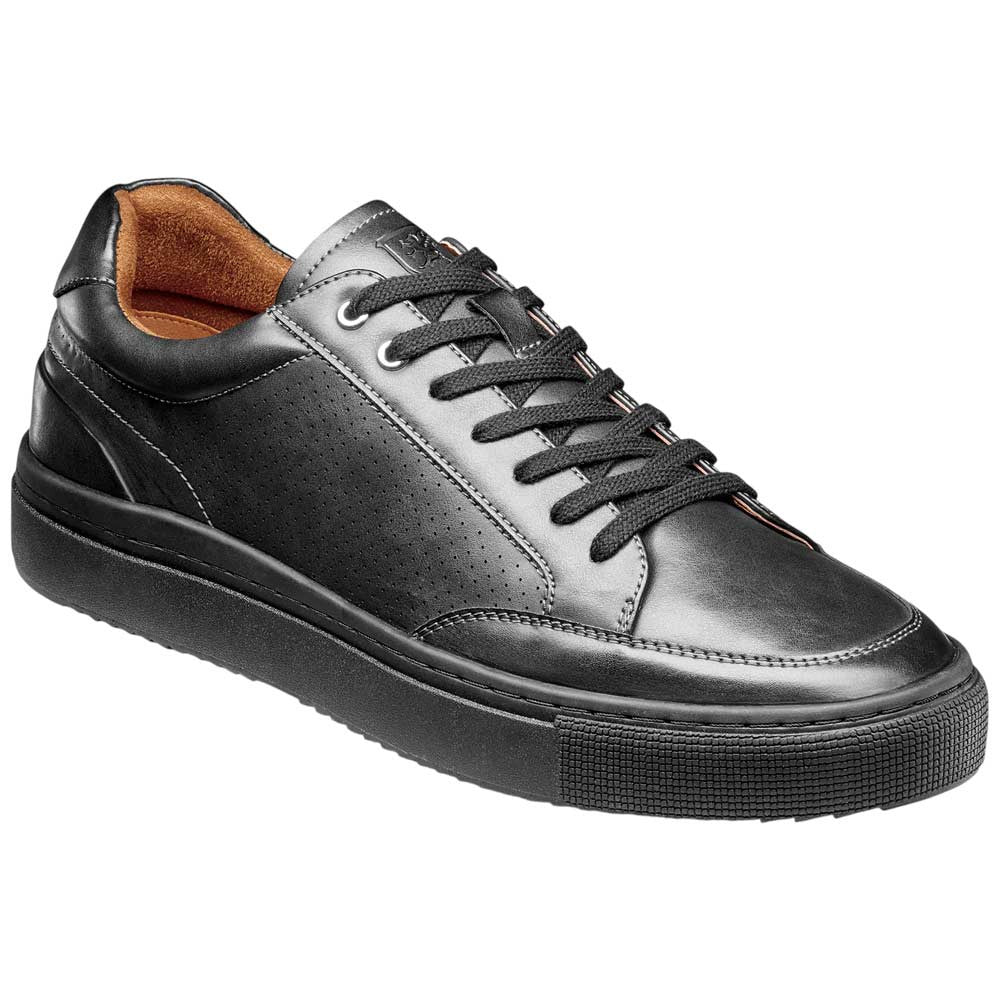 Stacy Adams Dorian Lace To Toe Sneaker - Black Smooth