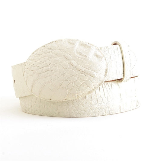 Los Altos Winterwhite Caiman Belt