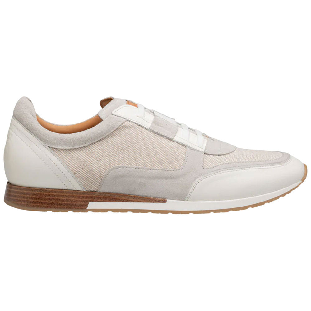 Mezlan Shoes Men’s Bone Suede & Linen Riumar Hybrid Sneaker