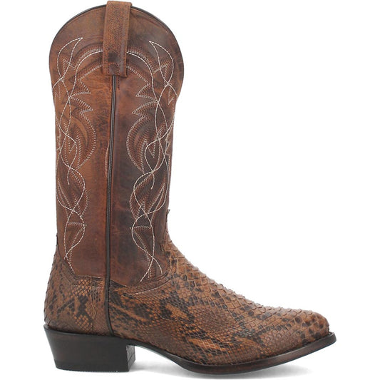 Dan Post Bay Apache Manning 13” Round Toe Genuine Python Leather Cowboy Boot