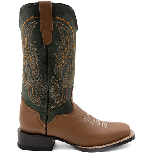 Ferrini Men’s Clint Honey Square Toe Leather Cowboy Boots