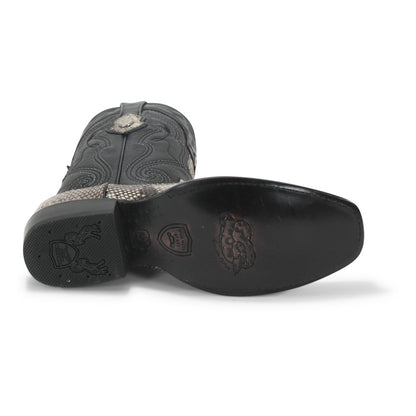 Wild West Natural Brown Python Dubai Toe Boots