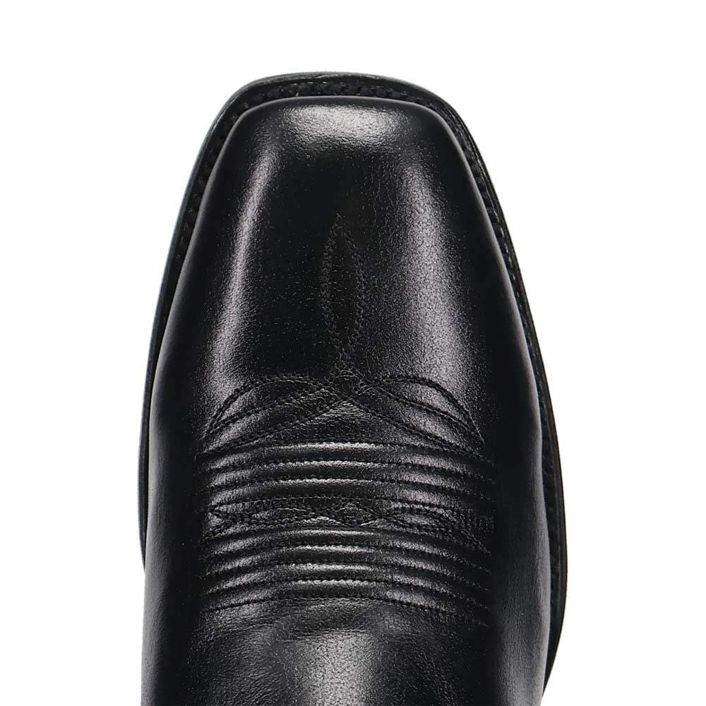 Dan Post Men’s Remington Black Leather Square Toe Western Cowboy Boots