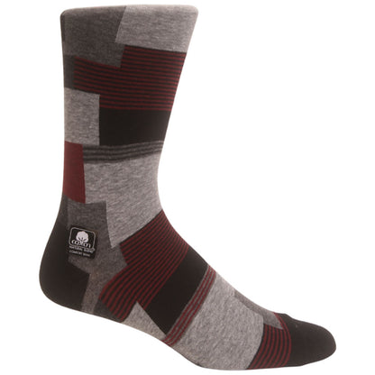 Modern Motif Red Men’s Crew Dress Sock | Stacy Adams Premium Socks
