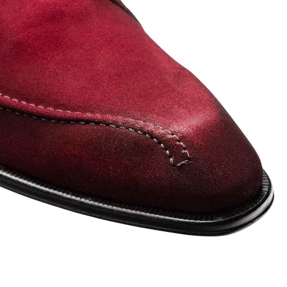 Mezlan Cascade Suede Double Monk Strap - Men's Wine Modern Double Monk
