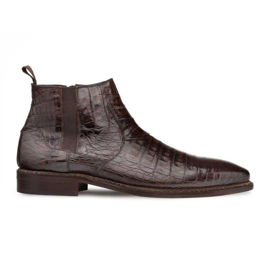 Mezlan Men's Blackmore Crocodile Dress Boot in Brown