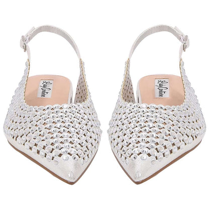 Lady Couture 0.75” Heel Emmy Flats in Silver