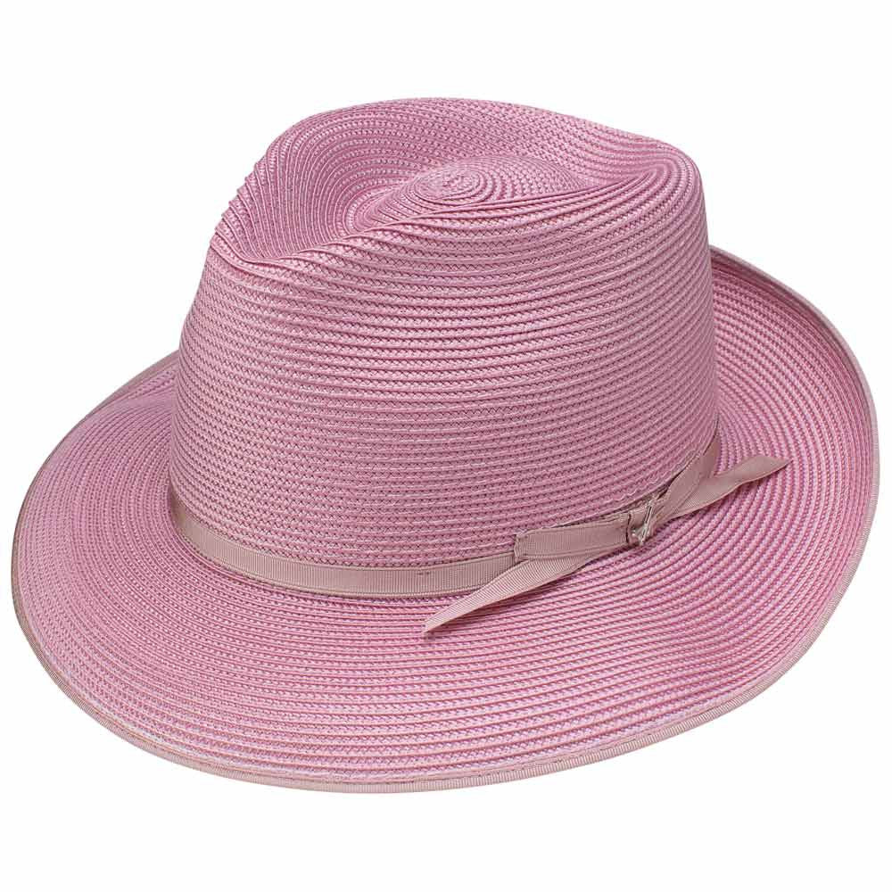 Stetson Stratoliner Mauve Florentine Milan Firm Finish Straw Hat