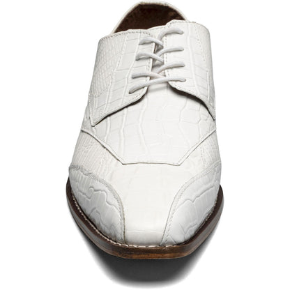 Stacy Adams Tristano Modified Bike Toe Oxford in White