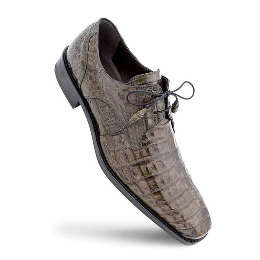 Mezlan of Spain Genuine Crocodile Skin Grey Derby Shoes ANDERSON (USA Men Size)