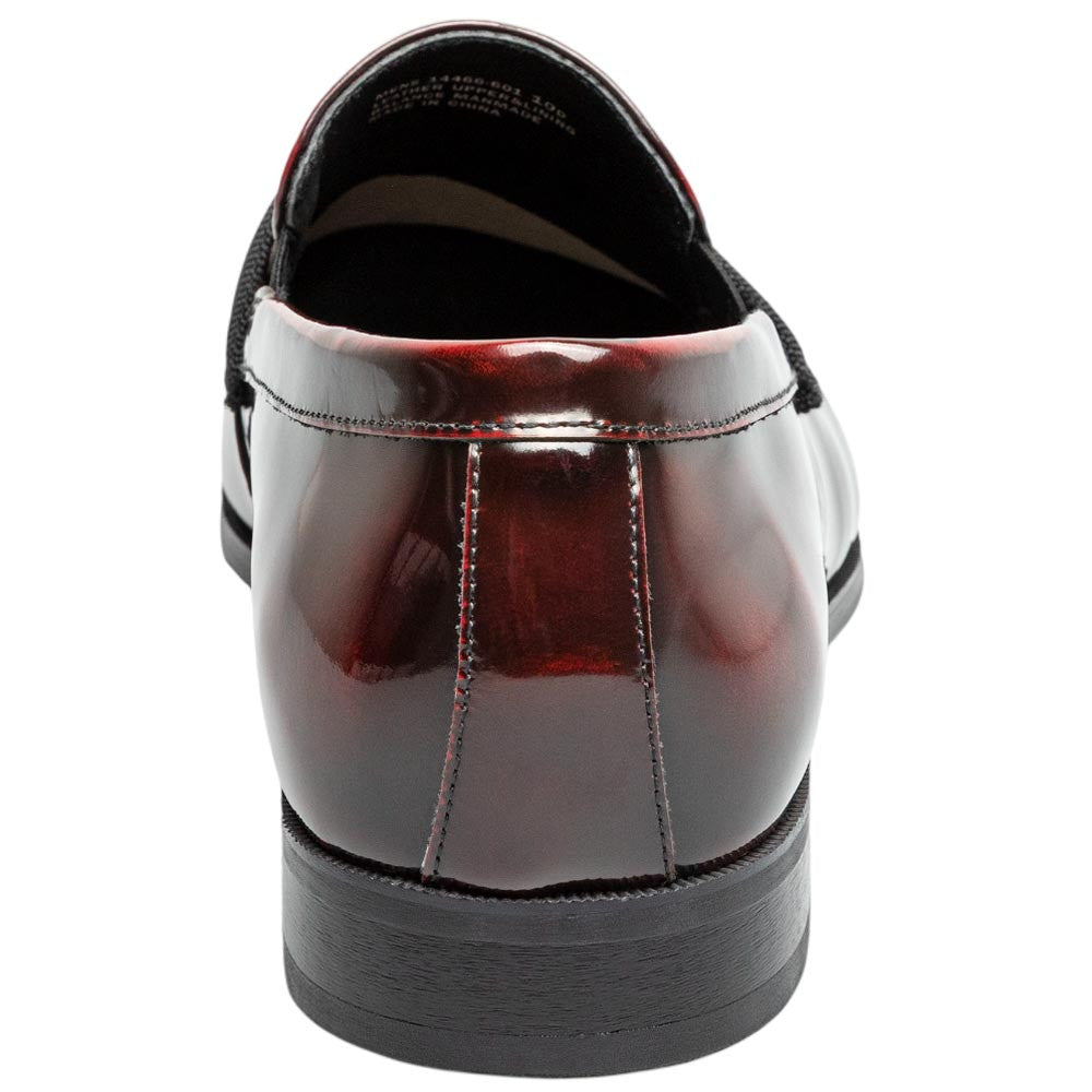 Florsheim Men's Hi Gloss Patent Leather Strap Burgundy Loafer Tux