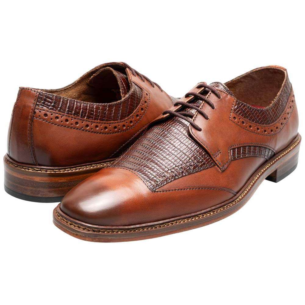 Stacy Adams Gambetta Modified Cap Toe Oxford - Cognac