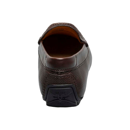 Florsheim Brown Print Leather Weaved Moc Toe Penny Driver