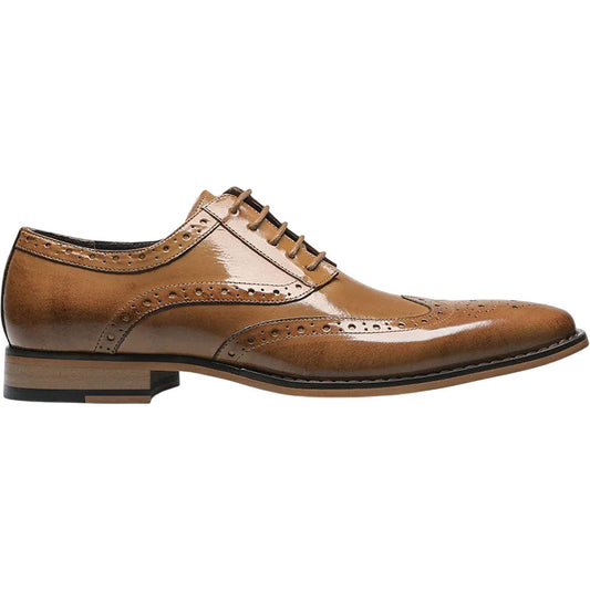 Stacy Adams Tinsley Tan Leather Wingtip Oxfords